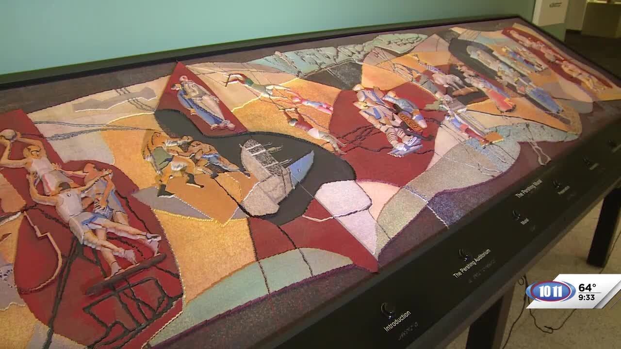 Tactile exhibit helps the visually impaired experience the Pershing mural