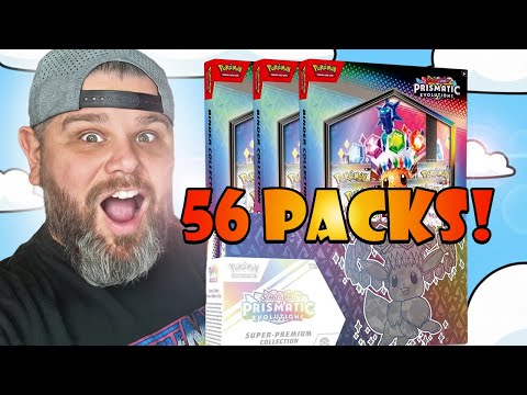56 Prismatic Evolutions Packs vs My Luck!