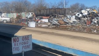 Getting $3 for a Junk Lawnmower at a Scrapyard in San Antonio, Texas 