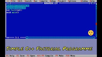 C++ Program to Find Factorial of a Number in Turbo C++