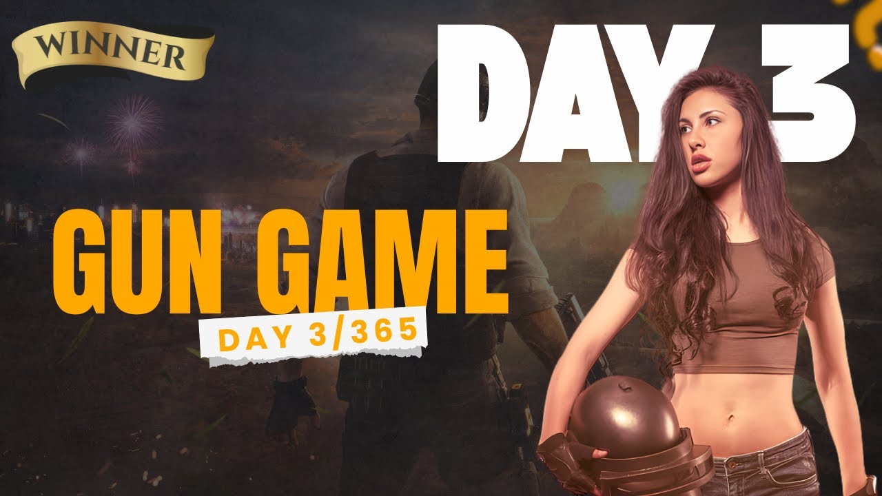 Day 3 PUBG Mobile Gun Game WIN 🔥 Arena Gameplay | iPhone 15 Pro Max | 365 Day Challenge