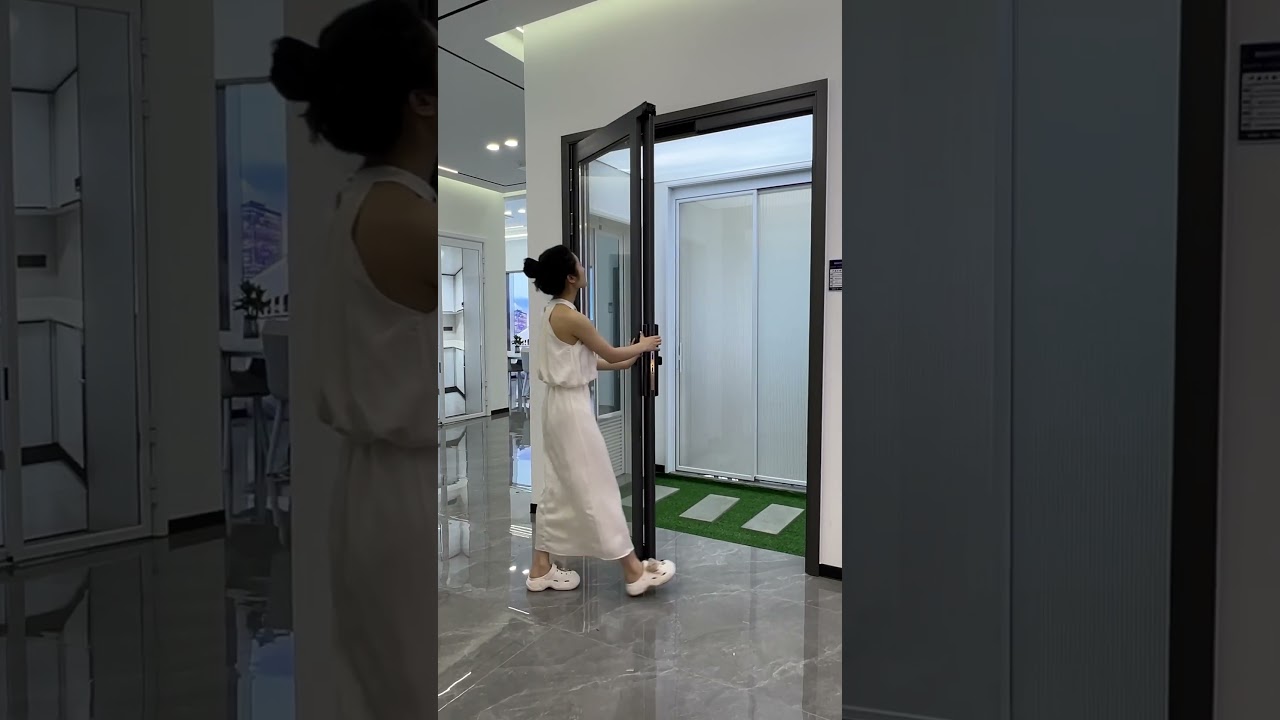New aluminum alloy sliding door design with sliding and swinging function #home #aluminium #doors
