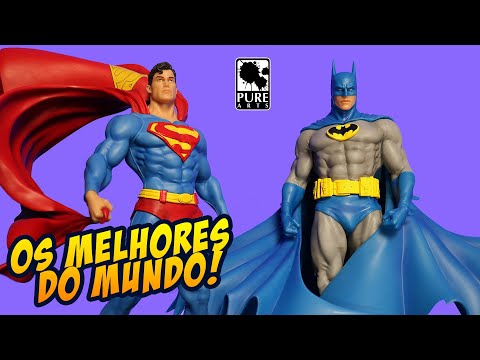 Unboxing e Review Superman e Batman Dc Heroes 1:8 Pure Arts