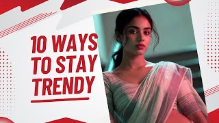 Soft Glam Saree Aesthetic ✨ Ultra Realistic Look  Pastel Stripes & Cinematic Lighting screenshot 4