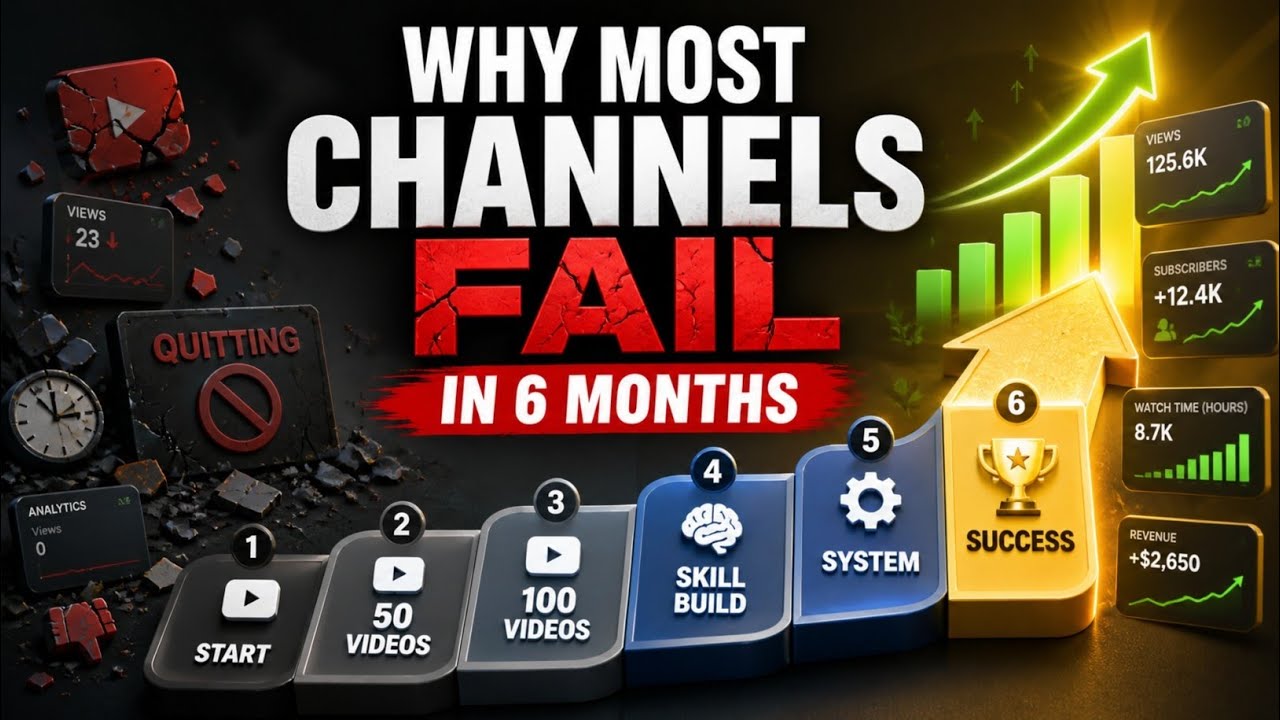 Why Most YouTube Channels Fail in 6 Months (And Quit Too Early) - YouTube