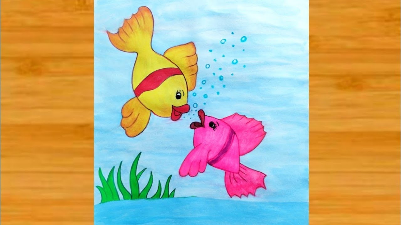 Fish Drawing For Beginners How to Draw Fish Step By Step Easy Fish Drawing With Colour