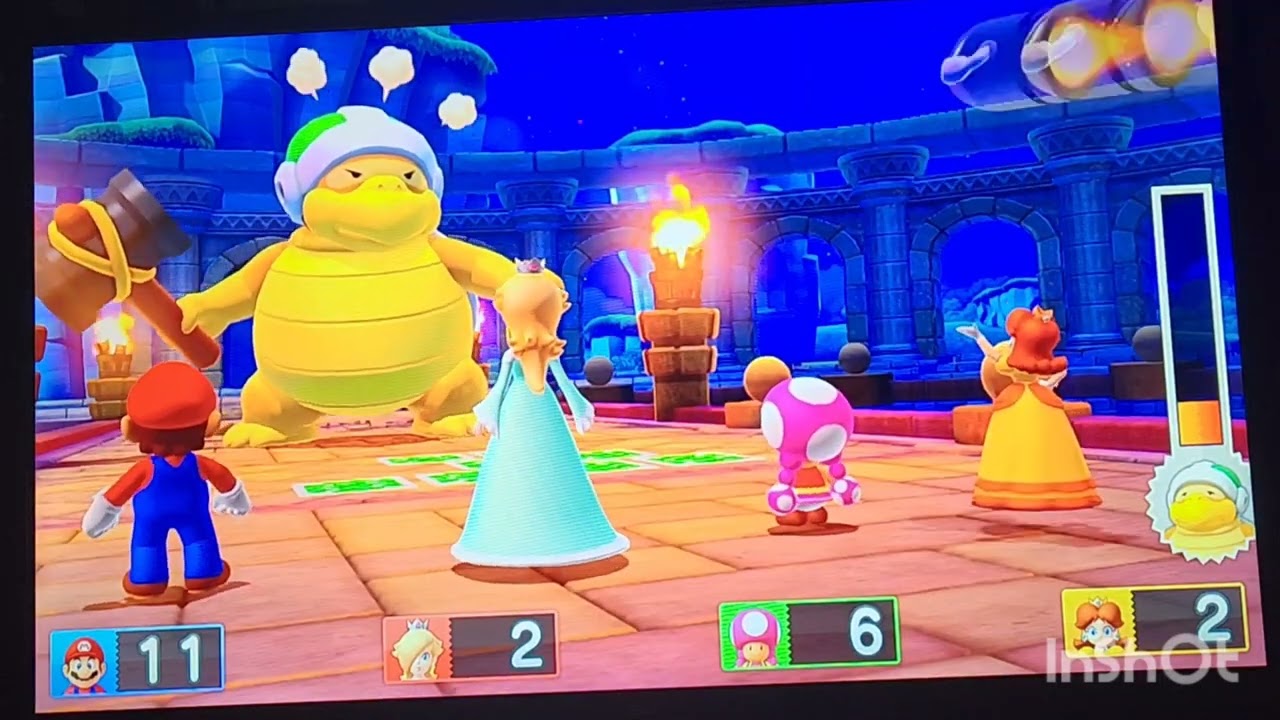 Xavier playing Mario party 10 Haunted Trail.