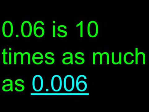 0.06 IS 10 TIMES AS MUCH AS? ....(ANSWERS) - YouTube