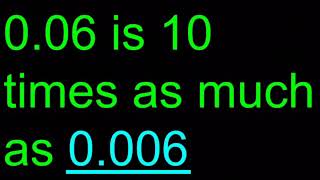 0.06 IS 10 TIMES AS MUCH AS? ....(ANSWERS)