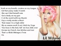 Nicki Minaj &amp; Lil Wayne - Roman Reloaded /\ Lyrics On A Screen