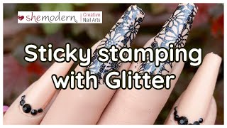 @SheModern sticky stamping using glitter