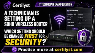 Which setting should be changed FIRST for security#CompTIA #SOHO #RouterSecurity
