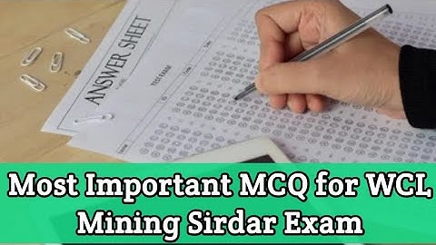 Most Important MCQ for WCL Mining Sirdar Exam || Must Watch || 10 Marks Confirm ||