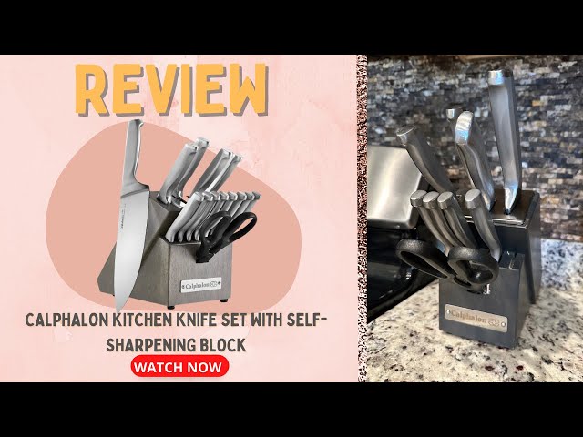 Calphalon Kitchen Knife Set with Self-Sharpening Block, 15-Piece Classic  High Carbon Knives Review 