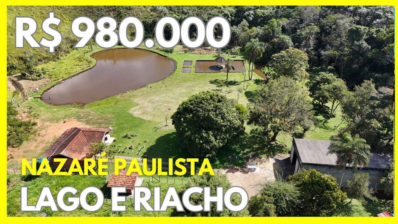 Chácara  com  LAGOS, TANQUES E RIACHO - Nazaré Paulista-SP - R$ 980.000