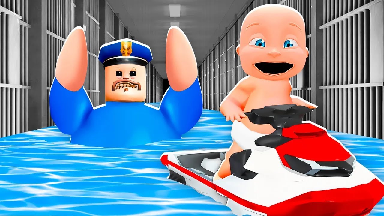 Ребенок сбегает из затопленной тюрьмы!