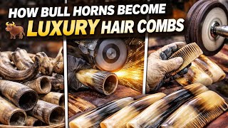 How Bull Horns Become Luxury Hair Combs 🐂 | Inside the Hidden Factory Process