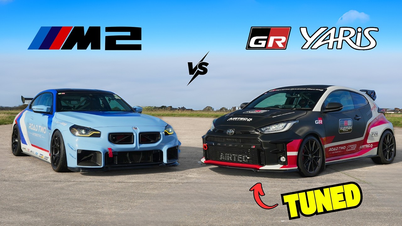 Сможет ли тюнингованный GR Yaris обогнать BMW M2 на трассе?