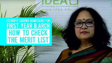 F. Y B.Arch Admissions 2020-21 : Check your merit list number