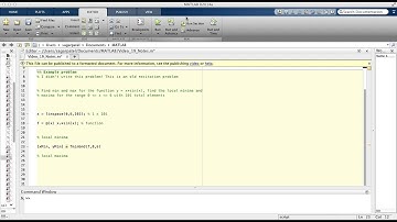 MATLAB Video 19: finding local minima and maxima using fminbnd function