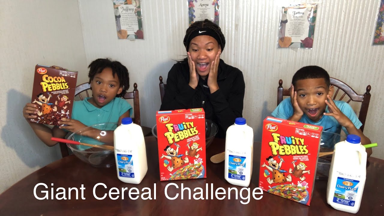 Giant Cereal Bowl Challenge YouTube