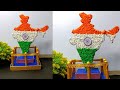 How to make india map 3d model use tissue paper  republic day special craft ideas 