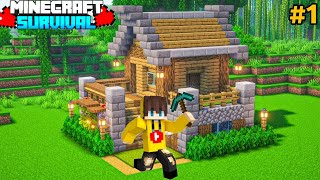 My First Day in Minecraft Survival… and THIS Happened!😱