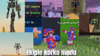Ekiple Korku Modu #minecraft #korku #minecraftkorku #baldiback #komik #funny 