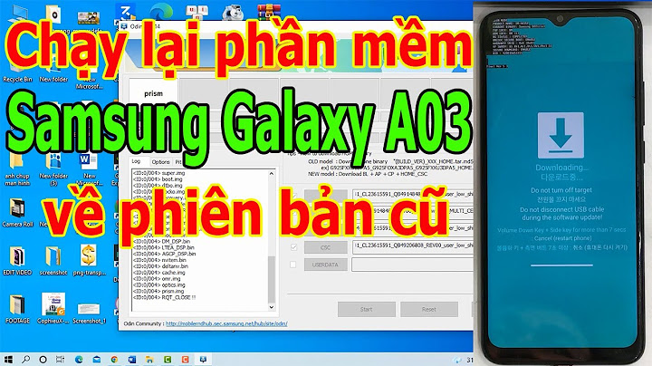 Hướng dẫn chạy lại hệ điều hành samsung