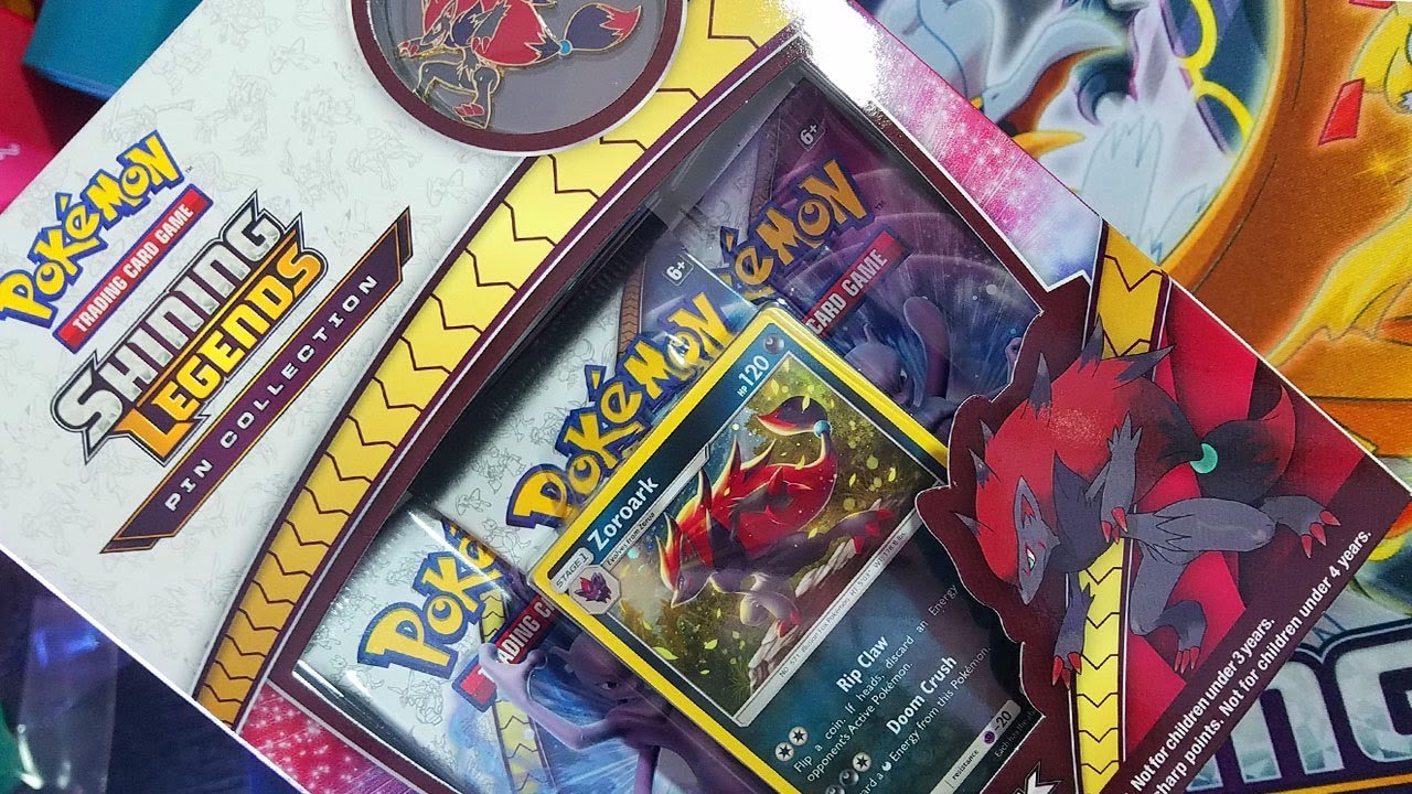 SHINING LEGENDS ZOROARK POKEMON PIN COLLECTION BOX OPENING!
