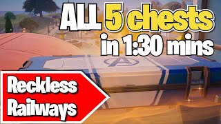 Reckless Railways SPEED run for Avenger chests in Fortnite Chapter 5 Season 4