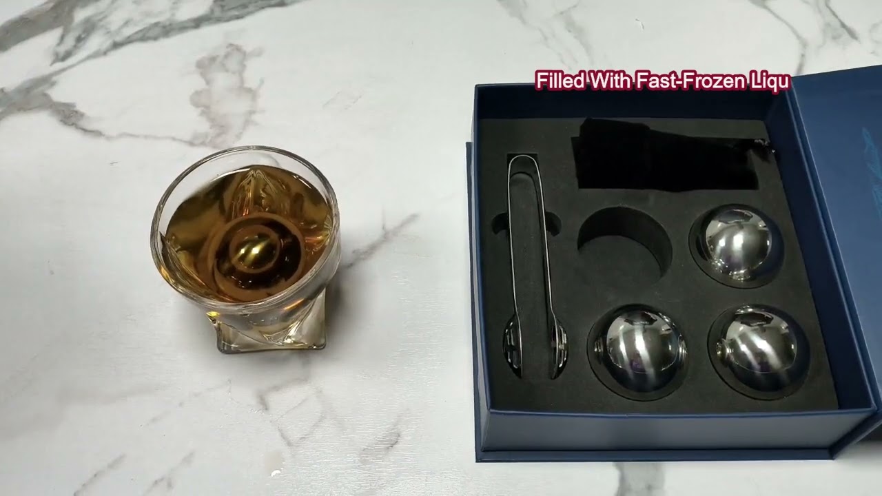 Luxury Gift Box 55mm Stainless Steel Whisky Ice Balls