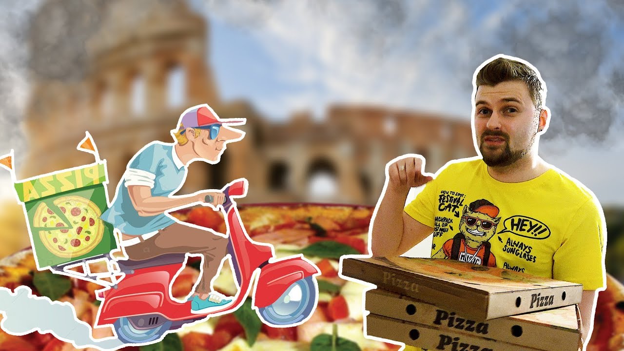 Доставка пиццы в Риме / И это родина пиццы??? - YouTube