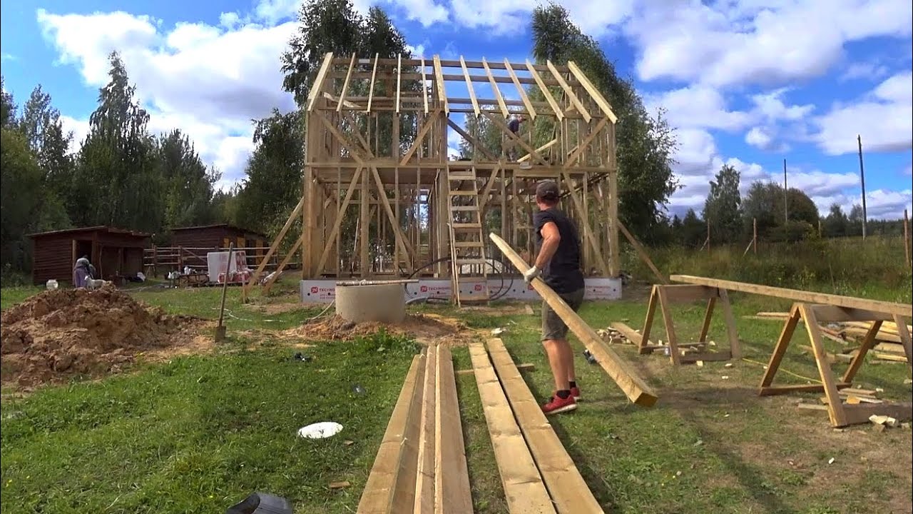 How To Build the Frame of a 2-story house for your family in a Week ...