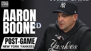 Aaron Boone Responds to Yankees GM1 WC Loss vs. Boston, Max Fried vs. Garret Crochet Elite Outings