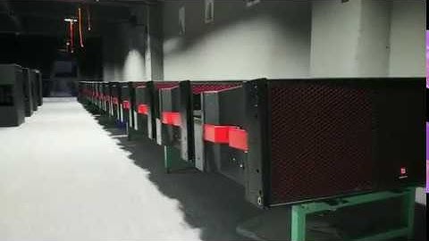 Line arrays MAX215 in production line.