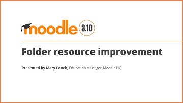 Folder improvement in Moodle 3.10
