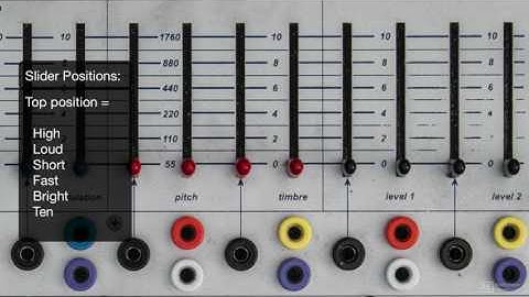 Buchla 102: Buchla 102 - The Easel Explored - 3. Sliders Switches and Knobs