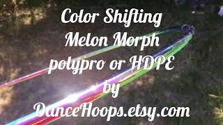 Melon Morph Color Shift Polypro Advanced Hula Hoop