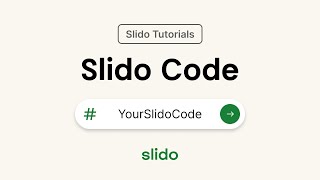 Set up your Slido Code | Slido Tutorial