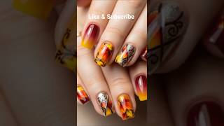 Autumn Nail Designs Idea #nails #naildesigns #nailgelart #DreamScreenAI