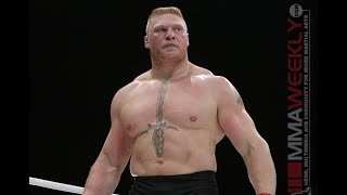 Brock Lesnar's very first MMA Weigh-In leads to UFC Championship