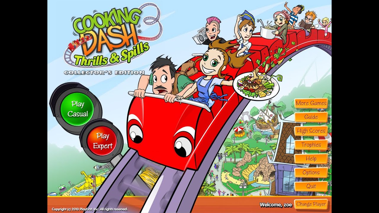Cooking Dash (thrills and spills ) - Game play - LEVEL 01 - (Games Club)
