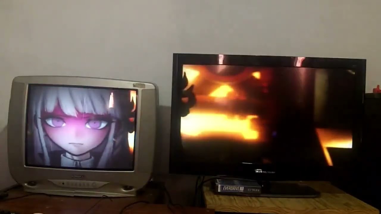 My CRT seeing that it's about to be replaced by the LCD.