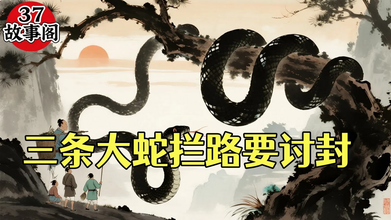 民间故事:挑夫过山岗,三条大蛇拦路要讨封,挑夫拍拍路旁大树 #民间故事 #传奇故事 #古代故事 - YouTube