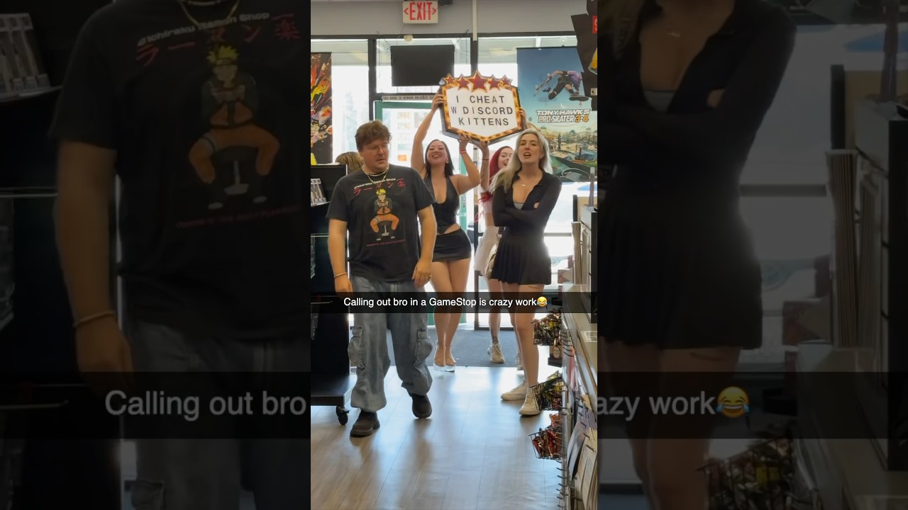 Calling him out in GameStop is wild