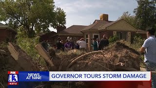 Governor tours storm damage