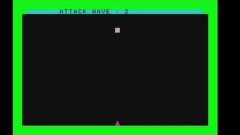 Mattel Aquarius typed in game INVADER with listing