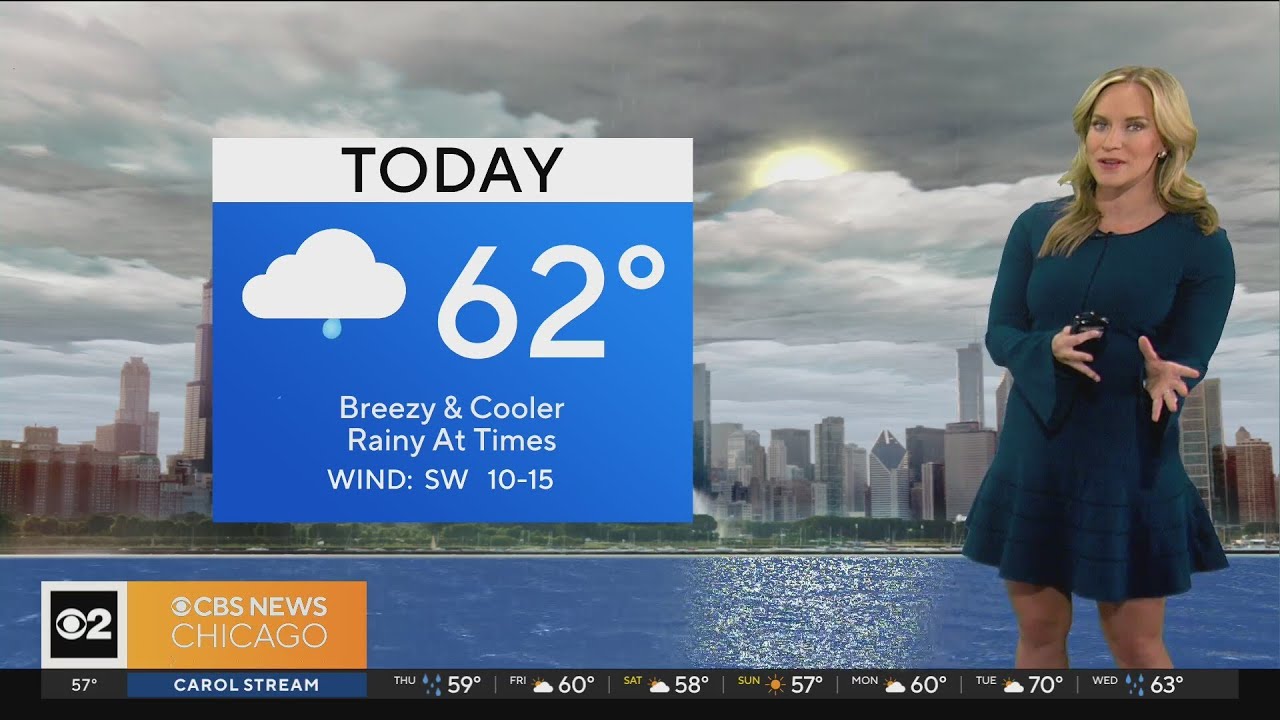 Chicago First Alert Weather: Cooler temps with off and on rain - YouTube