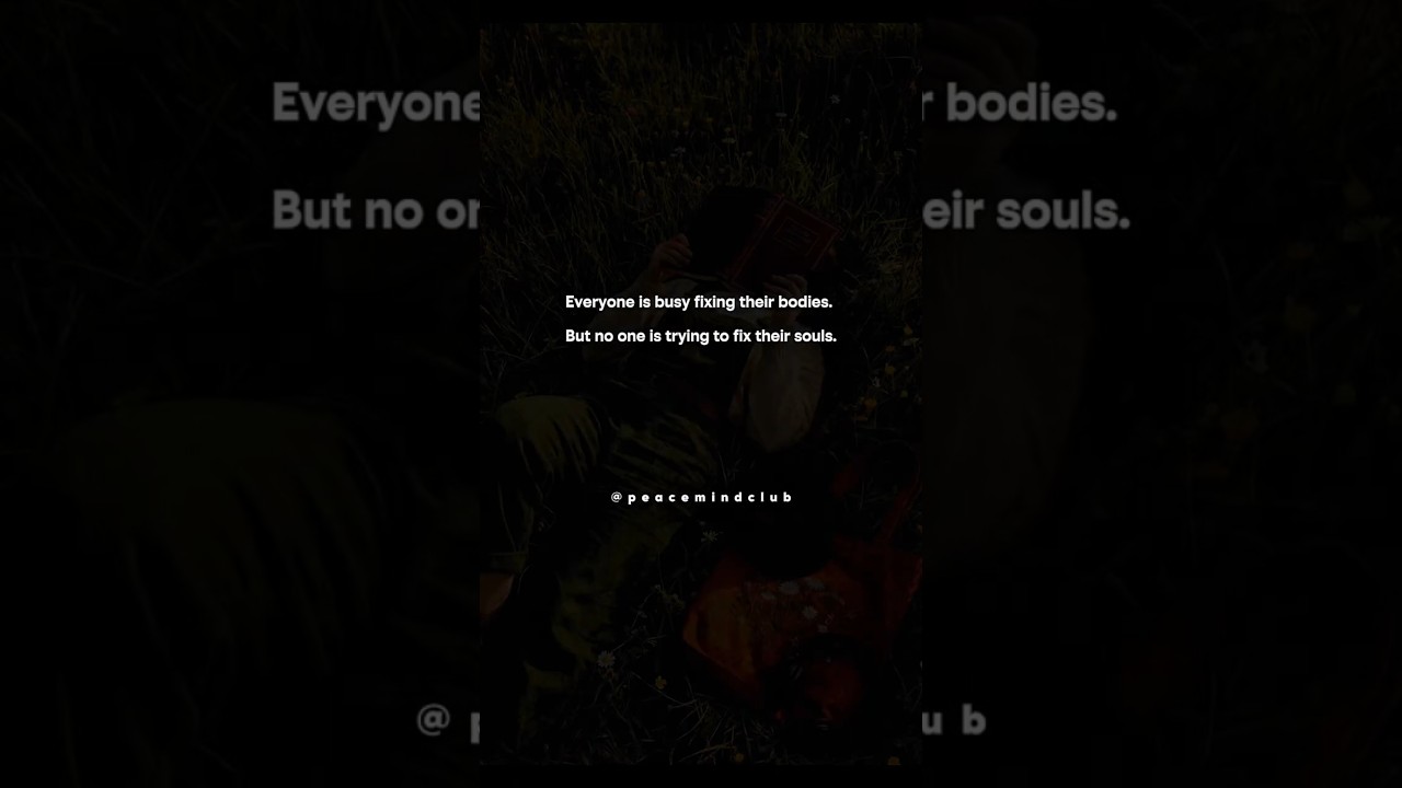 Fixing your soul first 